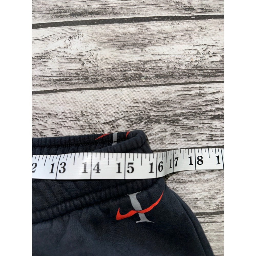 Nike Sportswear Club AOP Fleece Joggers Men large Black Red Gray Swoosh Pants - Picture 5 of 11
